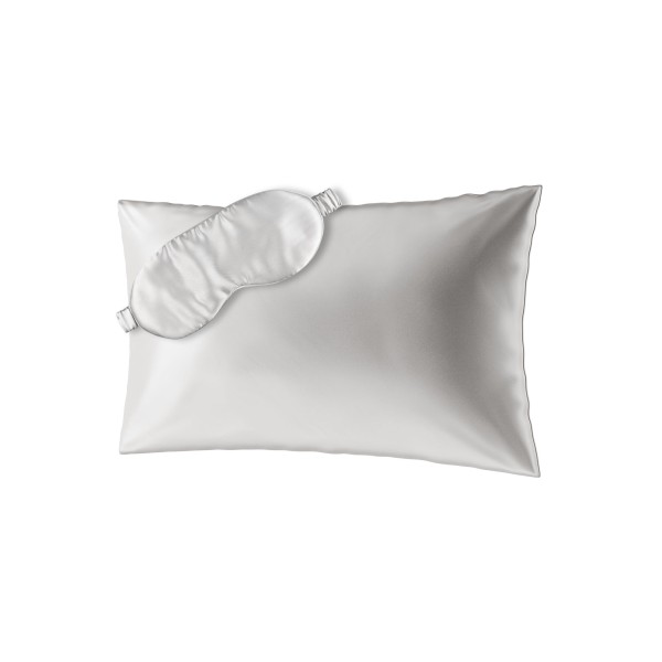 BEAUTY SLEEP SET (40x60) Taie d'oreiller et masque de sommeil en soie, Accessoires pour cheveux, AILORIA